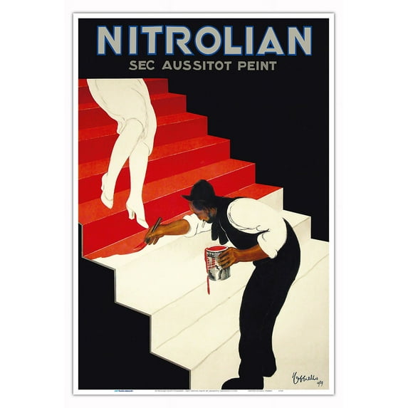 Nitrolian Paint Company - Fast Drying Paint (Sec Aussitôt Peint) - Vintage French Advertising Poster by Leonetto Cappiello c.1929 - Master Art Print (Unframed) 13in x 19in