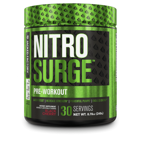 Nitrosurge Pre Workout Powder - 30 Servings, Black Cherry