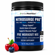 Nitrosurge Pro Pre Workout Powder with Creatine, Nitric Oxide & Energy Support Formula, 300g