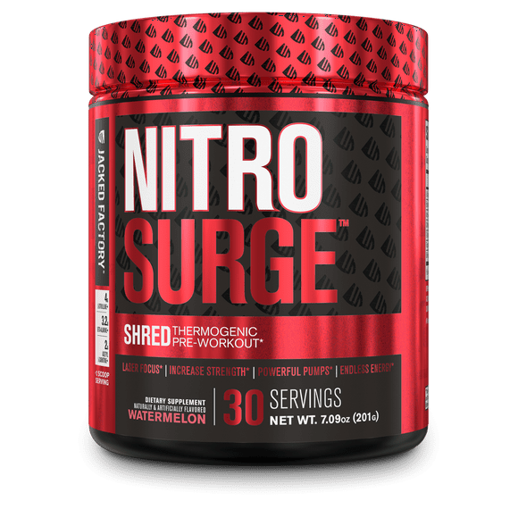 Nitrosurge Shred Pre Workout Supplement - 30Sv, Watermelon