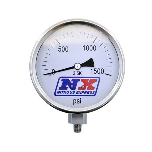 Nitrous Express Nitrous Pressure Gauge 4in Dia High Accuracy