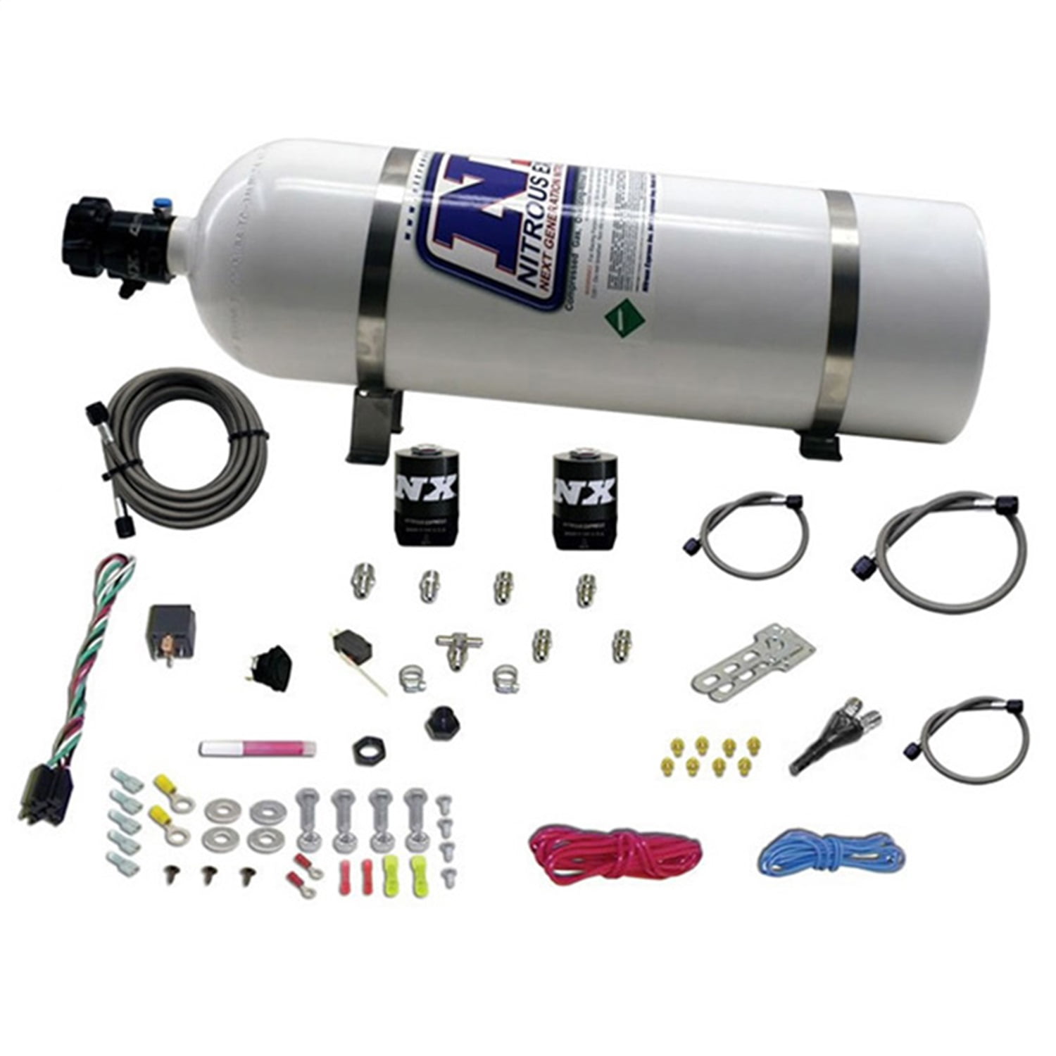 Nitrous Express All Sport Compact EFI Single Nozzle Nitrous Kit (355075 HP) w/15lb Bottle