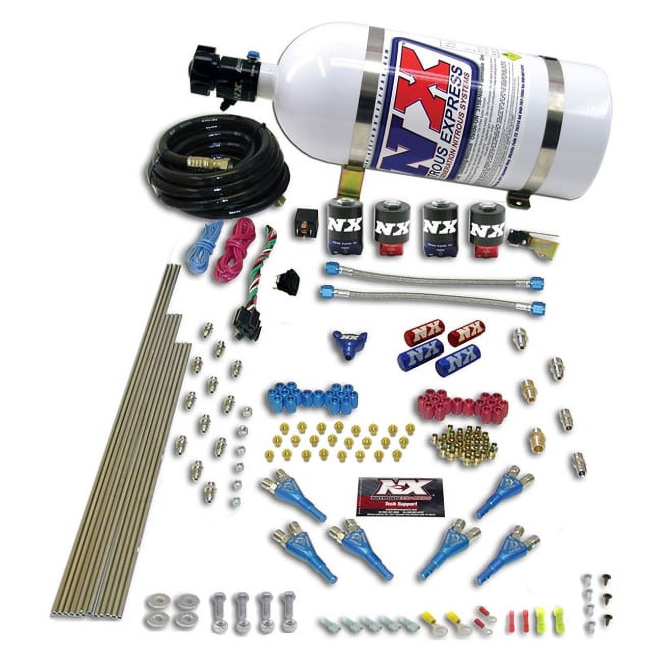 Nitrous Express ProShk/Alc 4 Solenoids Nitrous Kit (250650HP) w/15lb