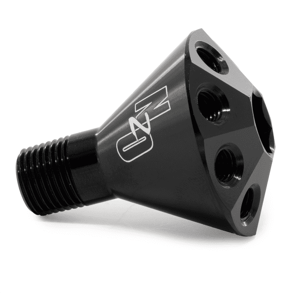 Nitrous Outlet 1 In 8 Out Showerhead Distribution Block (1/8" NPT Inlet, 10-32" Outlets)