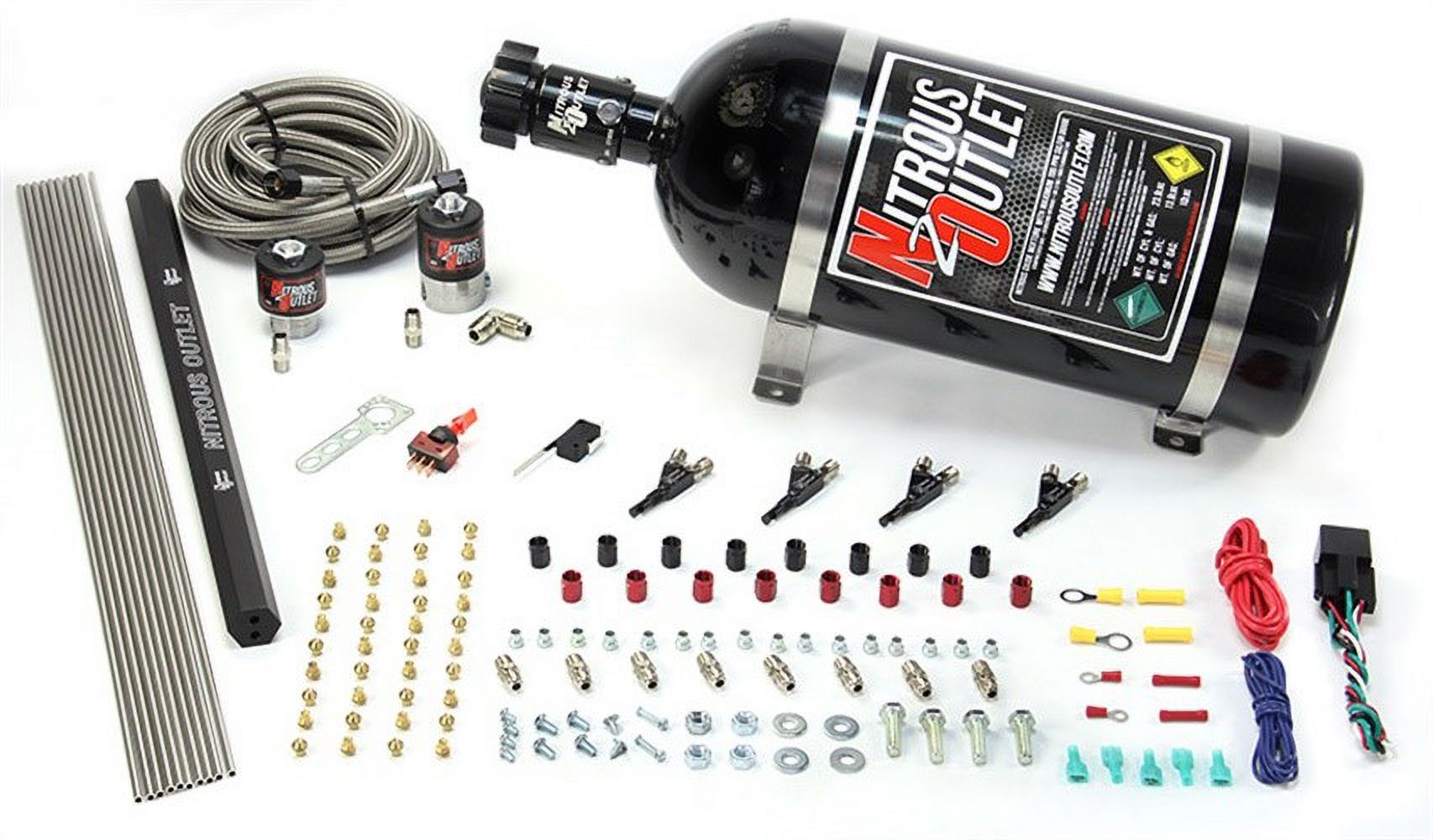 Nitrous Outlet 4 Cylinder 2 Solenoids Direct Port System With Single