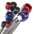 thumbnail image 1 of Nitrous Outlet 48" 8AN Stainless Braided Hose (Blue B-Nuts), 1 of 1