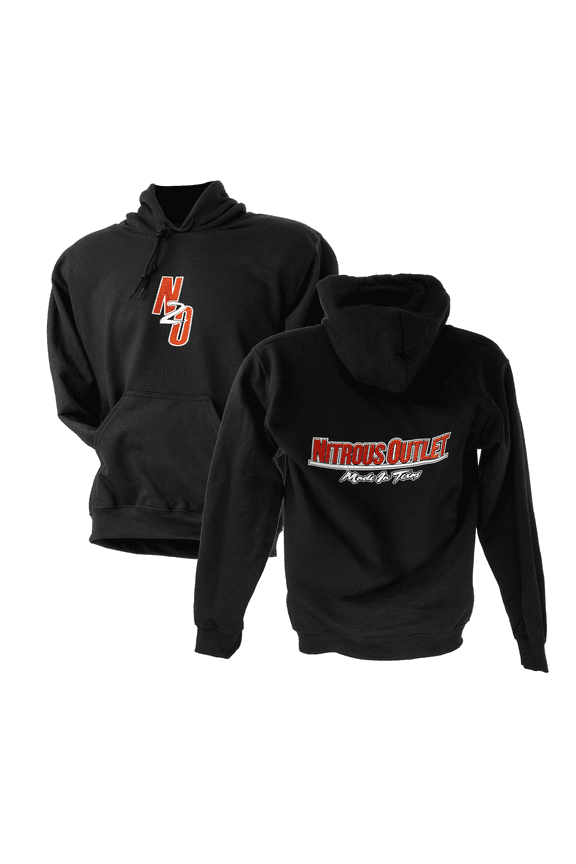 Black Hoodie - Red Logo - Medium