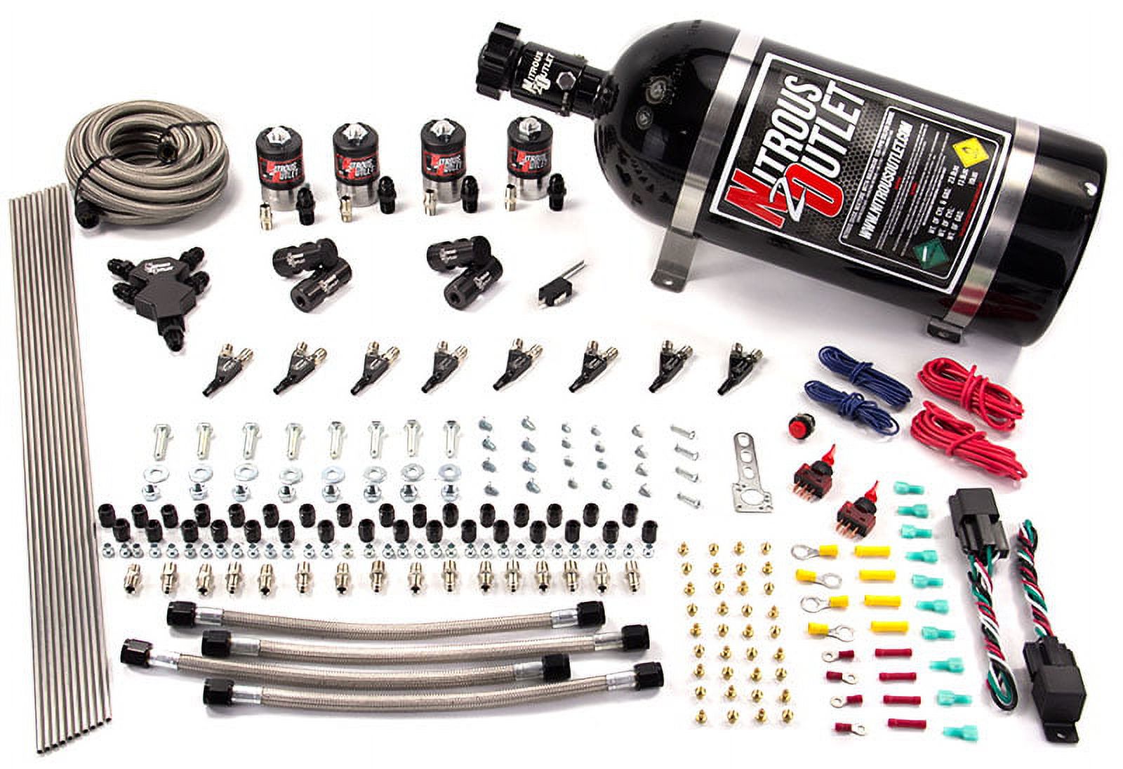 Nitrous Outlet Dry EFI Dual Stage 8 Cylinder 4 Solenoids Direct Port