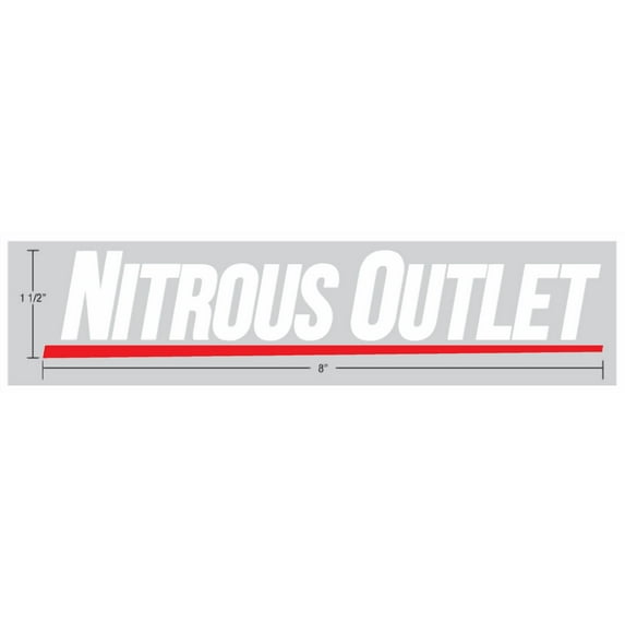 Nitrous Outlet Underline Sticker Small - 8"x1.5" (White)