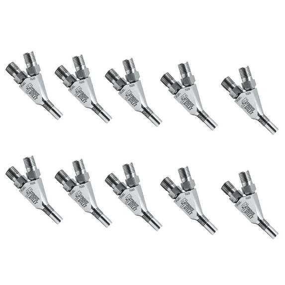 Nitrous Outlet Vortex Ti 1/16" NPT Dry Dual Stage Nozzle - 10 Pack/Straight Annular Discharge/Titanium