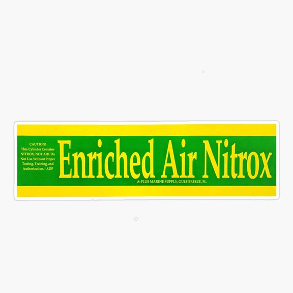 Nitrox Dive Certification Style Sticker