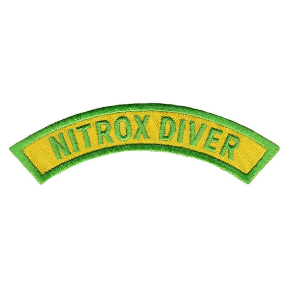 Nitrox Diver Scuba Certification Chevron Embroidered Iron-On Patch