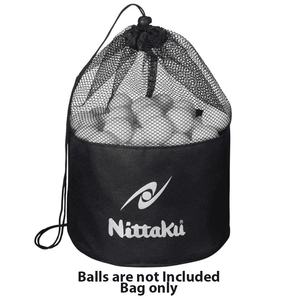 Nittaku Professional Manys Table Tennis Ball Bag, Fits Up to 200 Ping Pong Balls