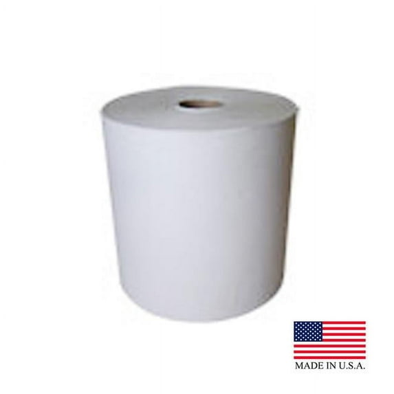 Nittany Paper Mills NP-6800EW PEC White 8 in. x 800 ft. 2 in. Core Embossed Roll Towel - Case of 6