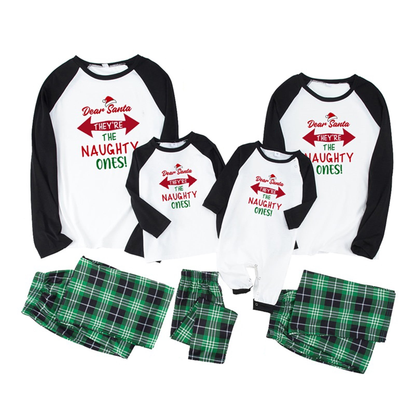 Nituyy Christmas Family Matching Pajama Red Holiday Pjs Sets Cotton ...
