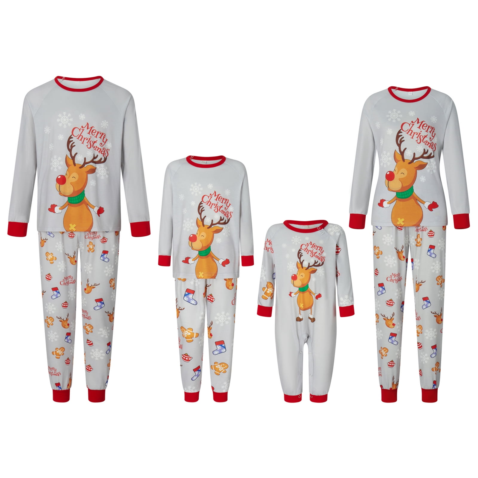 Nituyy Christmas Family Pajamas Matching Holiday Pajama Xmas Sleepwear ...