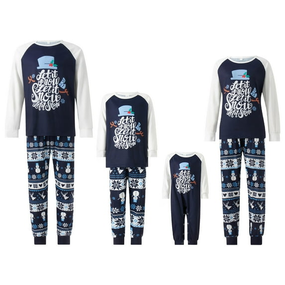 Nituyy Christmas Pajamas Family Matching Sets Christmas Sleepwear Parent-Child Pjs Outfit for Christmas Holiday Xmas Party