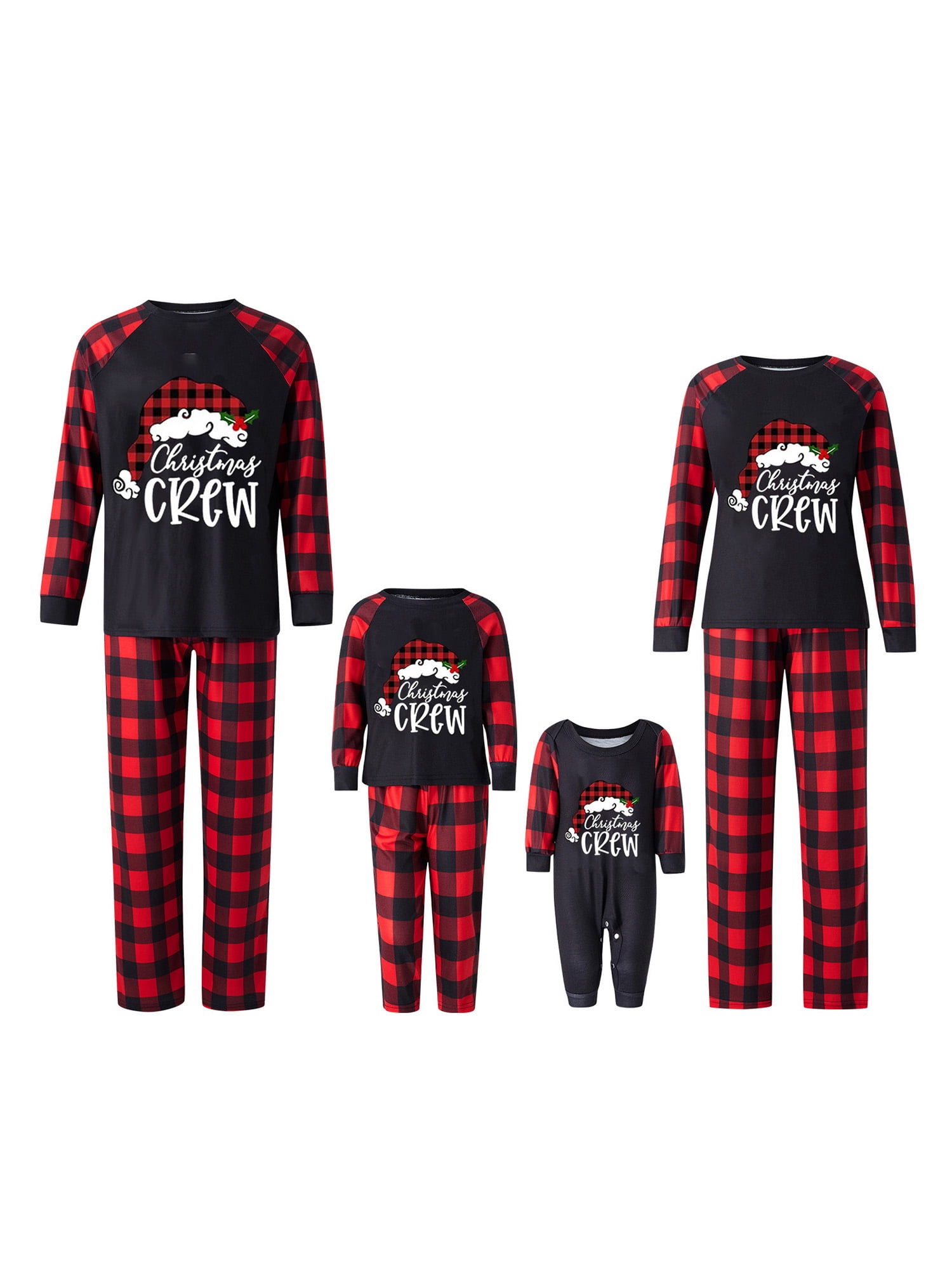 Nituyy Christmas Pajamas Matching Family Pj Set Long Sleeve Tops and ...