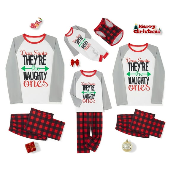 Nituyy Christmas Pajamas Matching Family Sets, Matching Sets Christmas PJs for Women Holiday Sleepwear Clothes