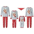thumbnail image 1 of Nituyy Christmas Pajamas for Family 2023 Plus Size Matching Christmas Pjs Family Set Reindeer Print Holiday Sleepwear Outfit, 1 of 9