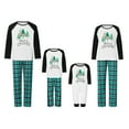 thumbnail image 1 of Nituyy Christmas Pajamas for Family Matching PJ's Sets with Letter and Printed Long Sleeve Tee and Bottom with Pocket, 1 of 9
