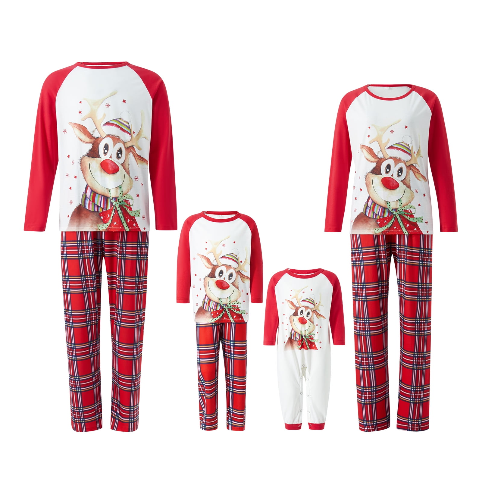 Nituyy Christmas Pajamas for Family Matching Pjs Set Classic Plaid Xmas