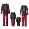 thumbnail image 1 of Nituyy Christmas Pajamas for Family Matching Pjs Set Xmas Striped Bottoms Pants Jammies for Kids Womens Mens, 1 of 9