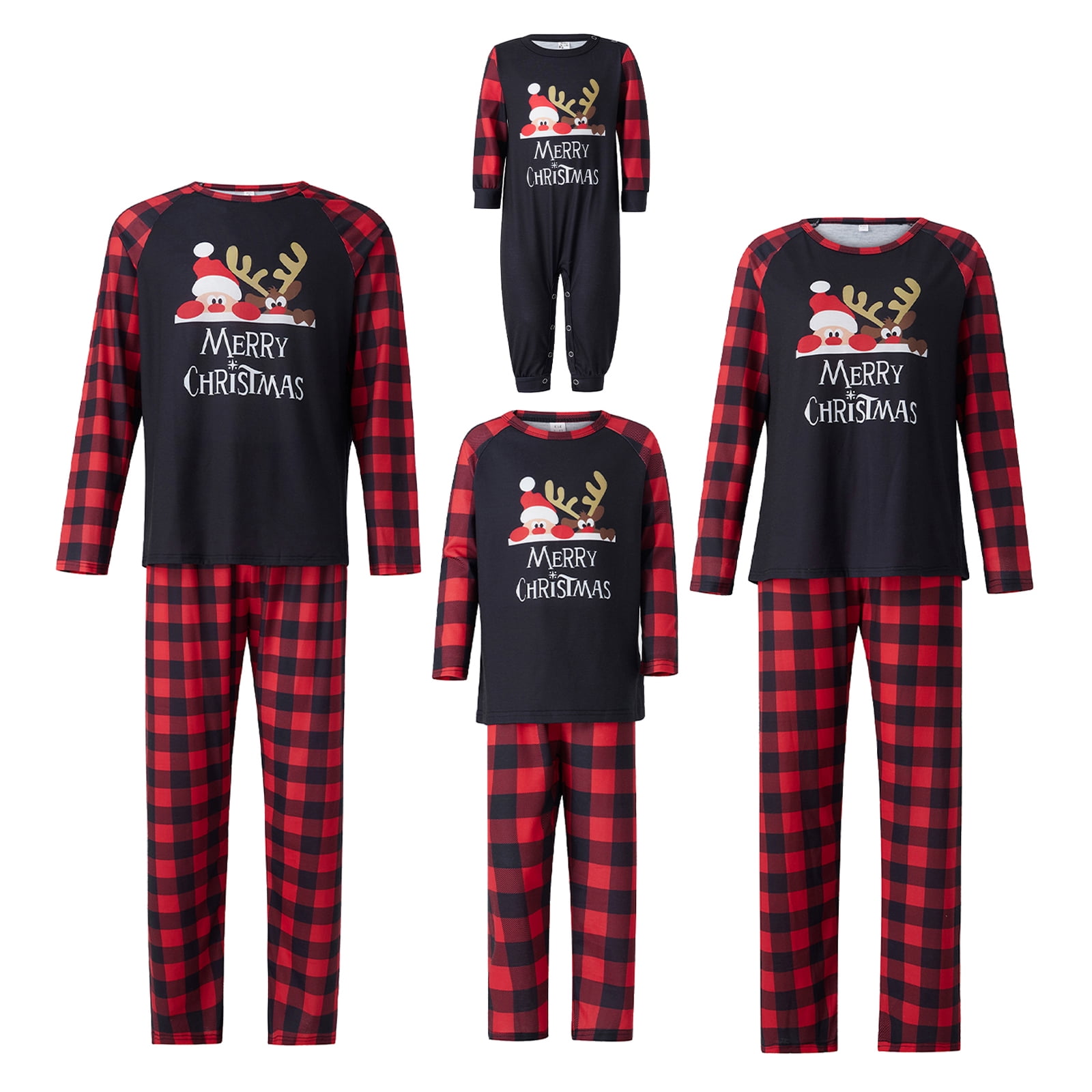Nituyy Christmas Pajamas for Family Matching Pjs Set Xmas Striped