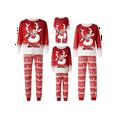 thumbnail image 1 of Nituyy Christmas Pajamas for Family Matching Xmas Christmas Pjs Set Santa Claus Cartoon Print Cute Holiday Family Sleepwear, 1 of 9