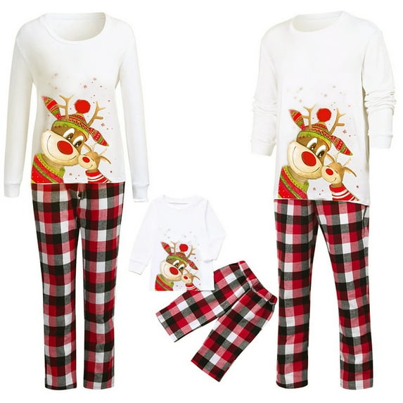 Nituyy Family Christmas Matching Pajamas Sets Christmas Matching Jammies for Couples Christmas Pjs Xmas Holiday Sleepwear Set