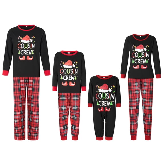 Nituyy Family Christmas Pajamas Set Xmas Pjs Matching Pyjamas Adult Kids Xmas Sleepwear