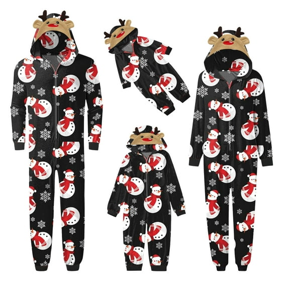 Nituyy Family Matching Christmas Pajamas Set Women Baby Kids Deer Sleepwear Nightwear
