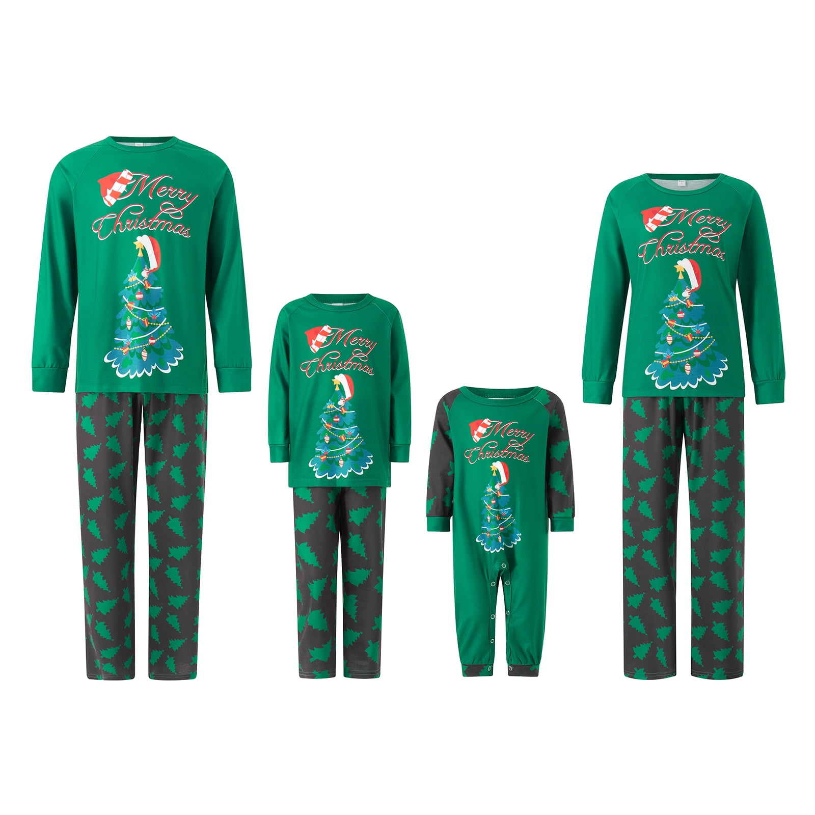 Nituyy Famliy Matching Pajama Sets With Santa Claus Patterns Christmas ...