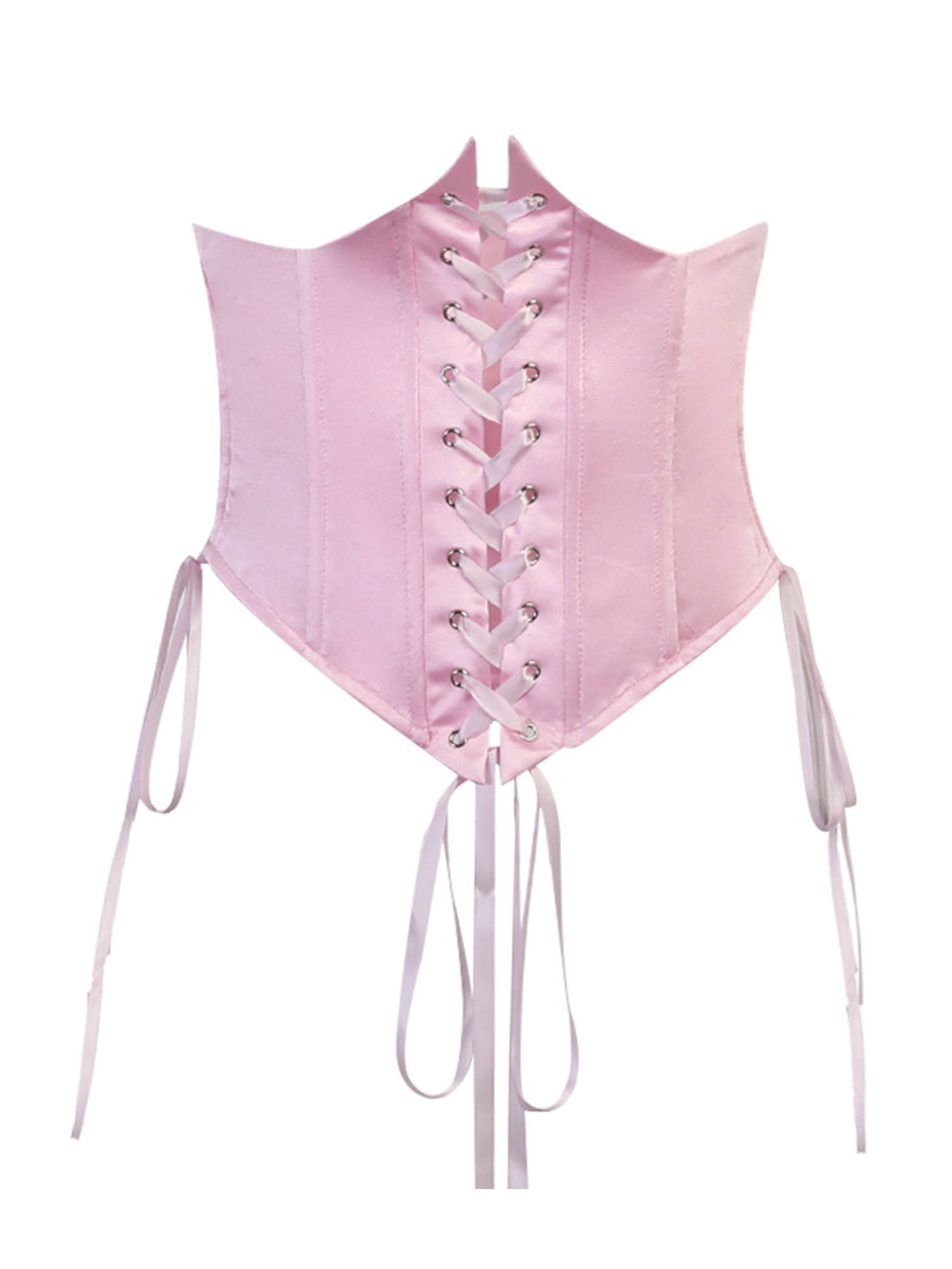 Nituyy Lace Corset Belt Waist Corset Top Women Mesh Open Cup Lace Up Bustier Underbust Corset