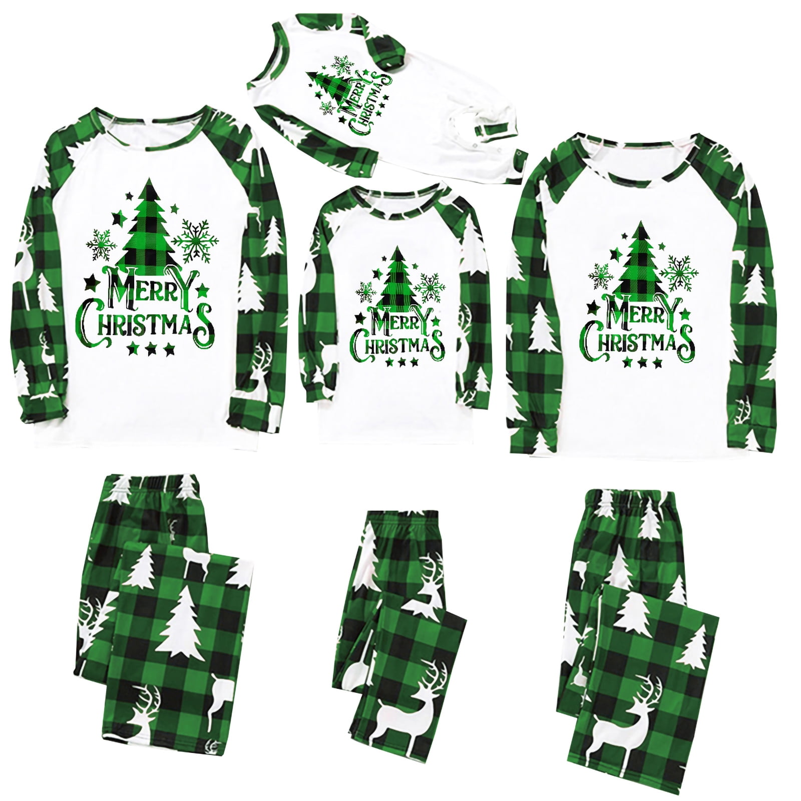 Nituyy Matching Christmas Pajamas Set for Family, Printed Pjs for Women