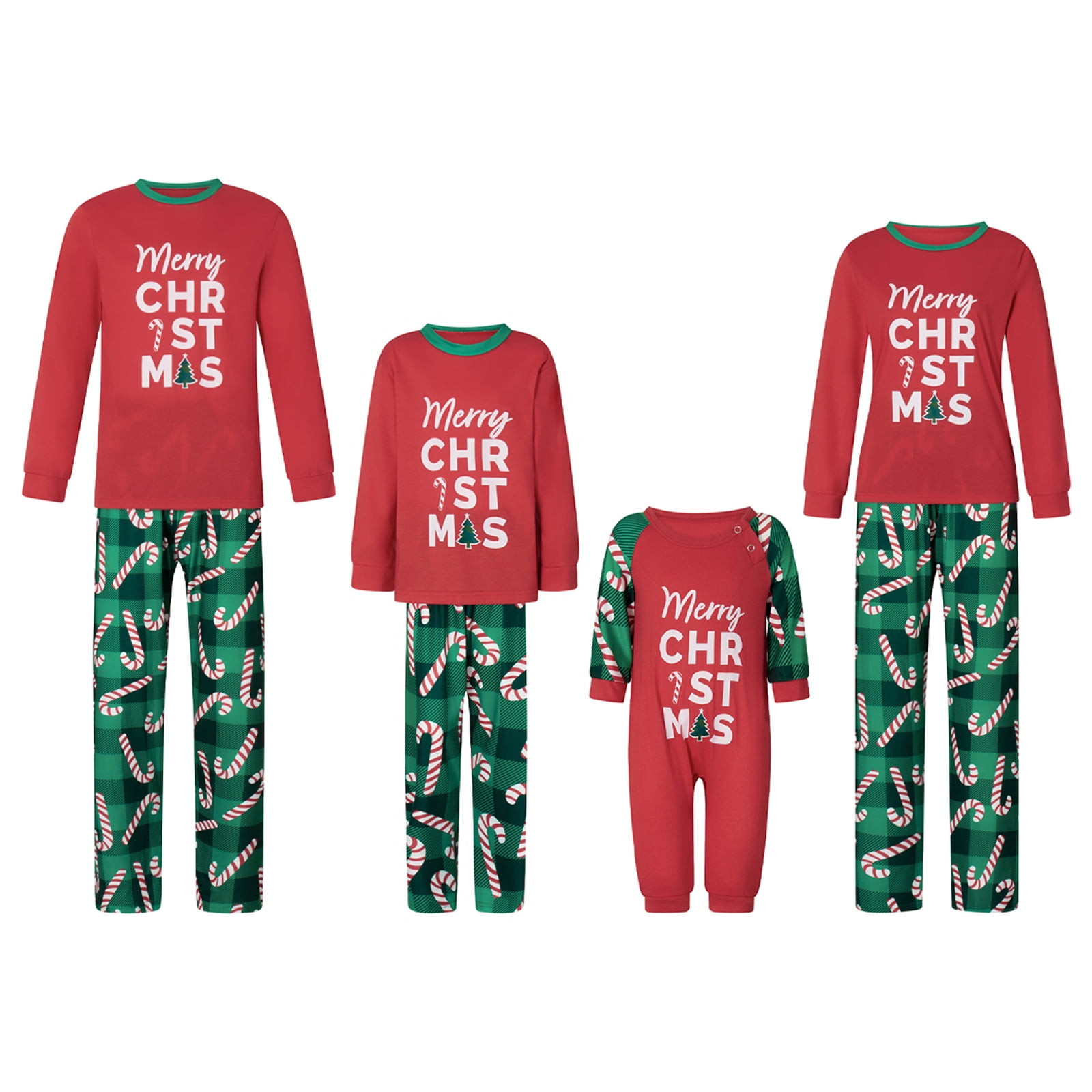 Nituyy Matching Family Christmas Pajama Sets Womens Mens Kids Pjs Long