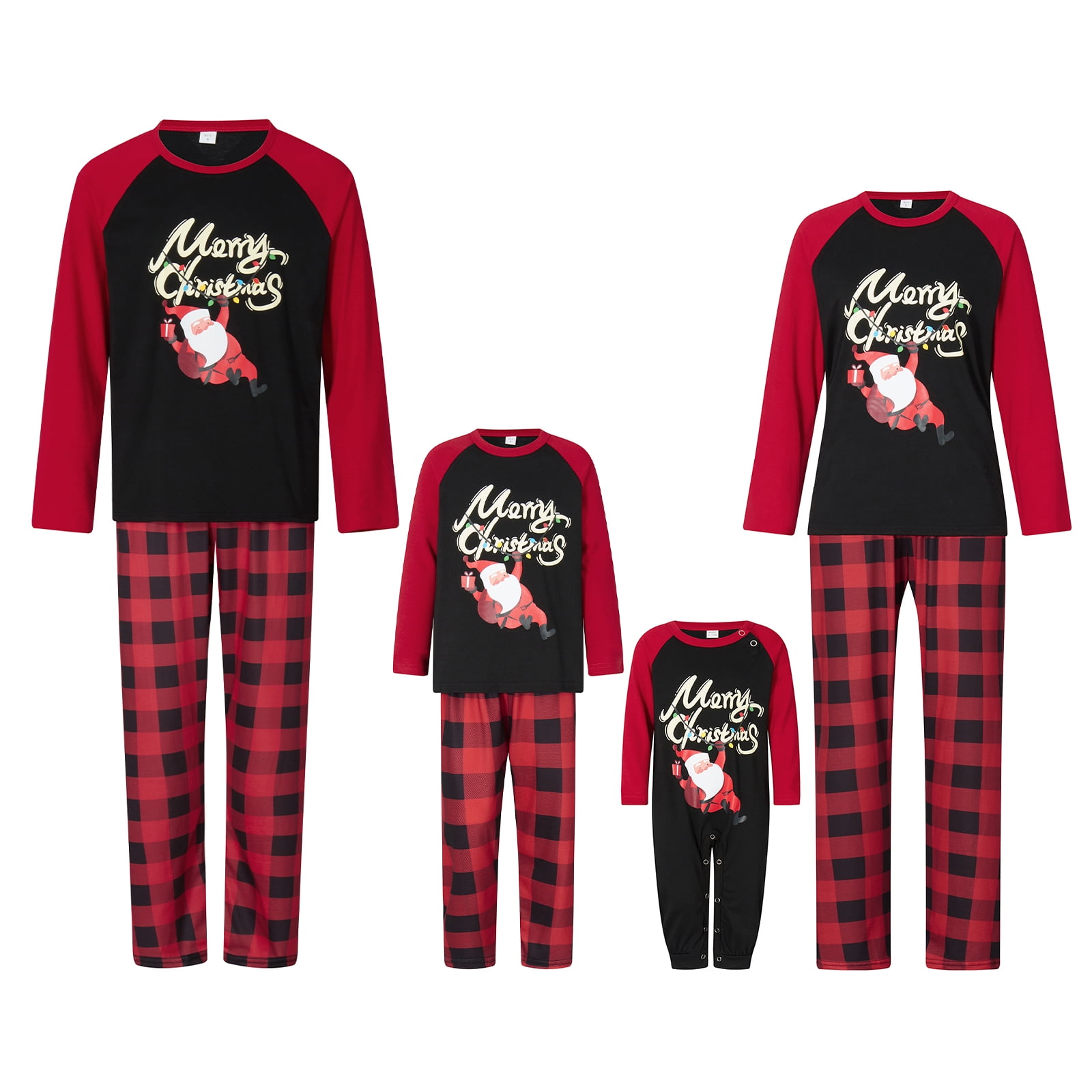 Nituyy Matching Family Christmas Pajama Sets Womens Mens Kids Pjs Long
