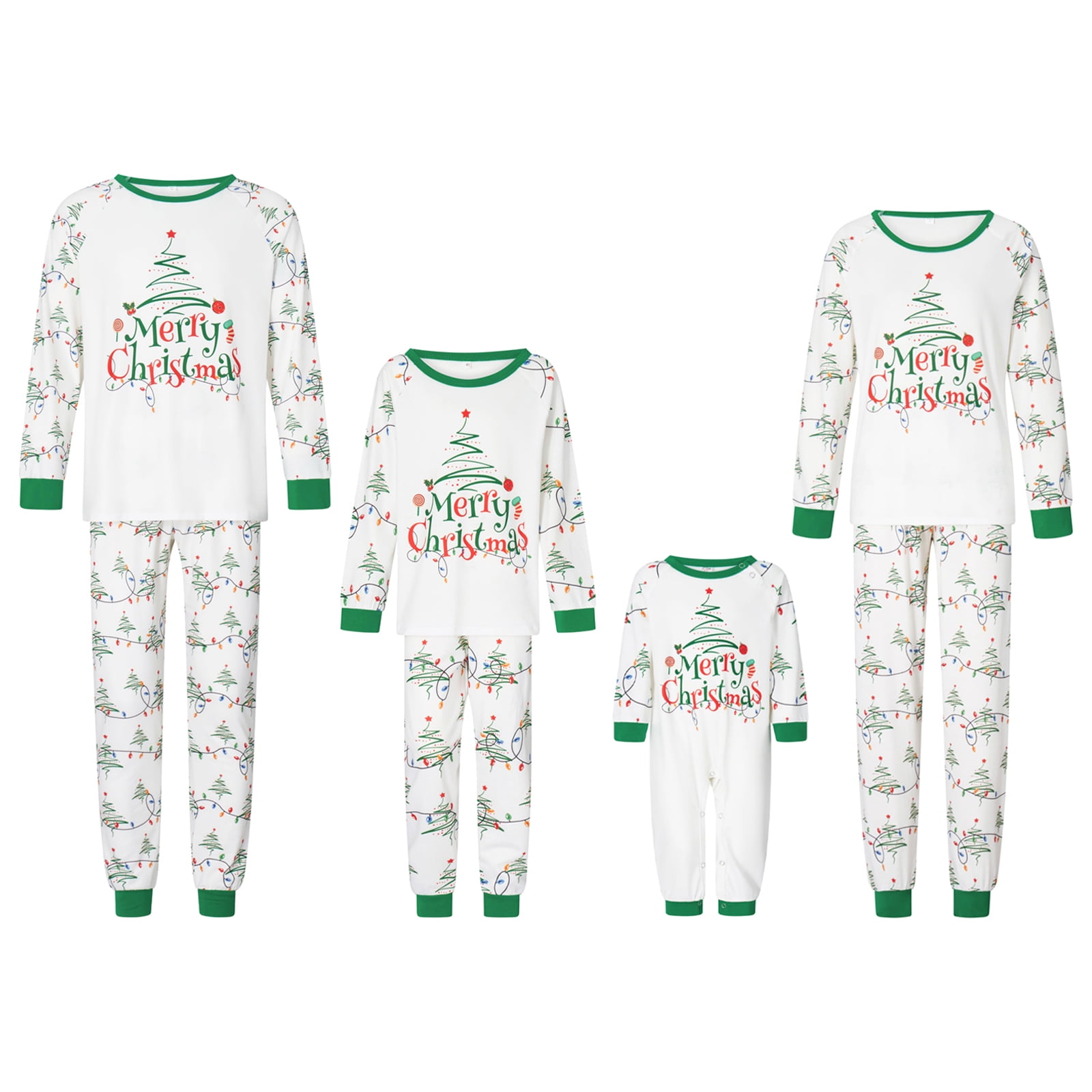 Nituyy Matching Family Christmas Pajama Sets Womens Mens Kids Pjs Long Christmas Pajama Sets Womens