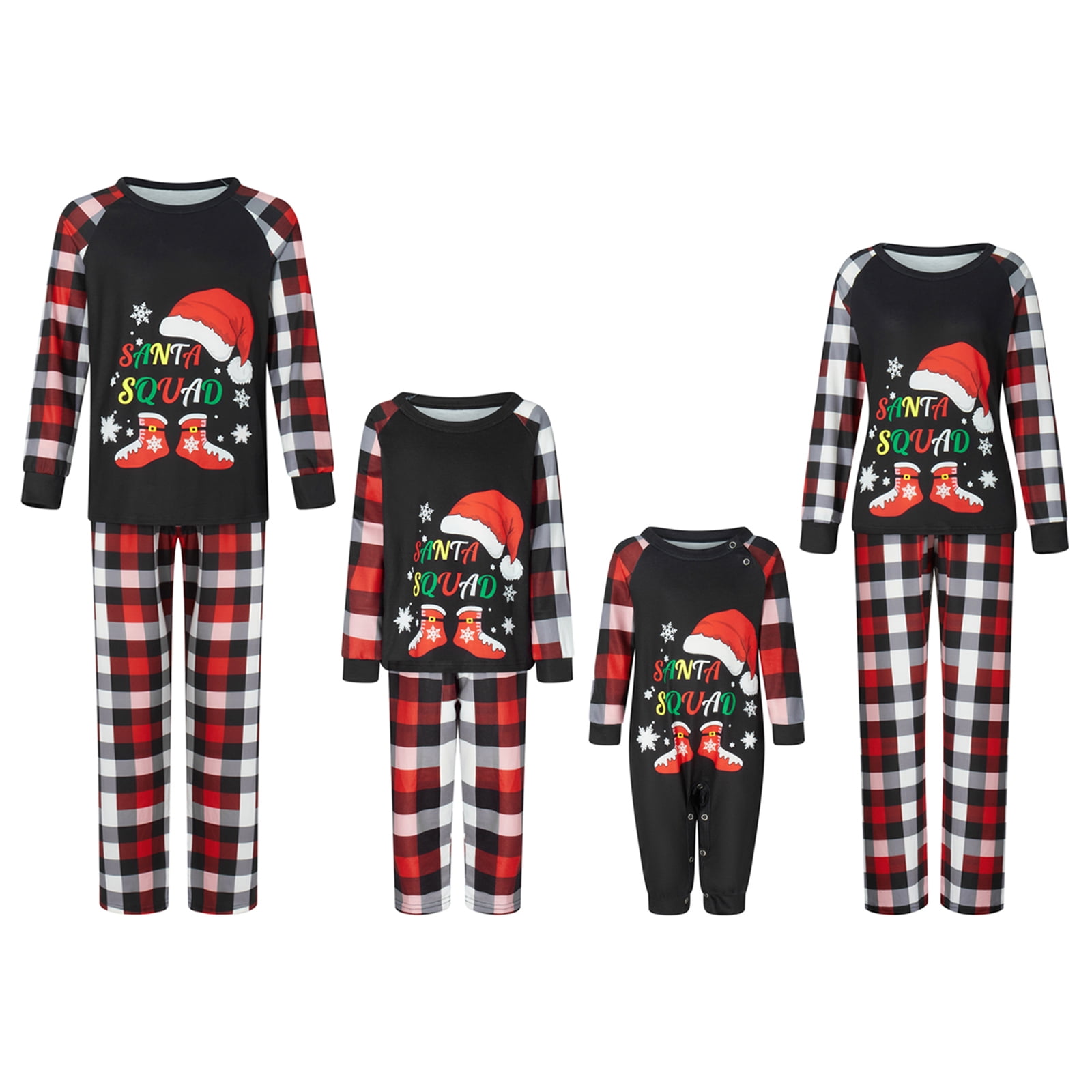 Christmas Pajamas Family Look Matching Cotton Nightwear Sleepwear main image 0
