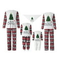 thumbnail image 1 of Nituyy Matching Family Pajamas Sets Christmas PJ's with Letter and Plaid Printed Long Sleeve Tee and Bottom Loungewear, 1 of 9