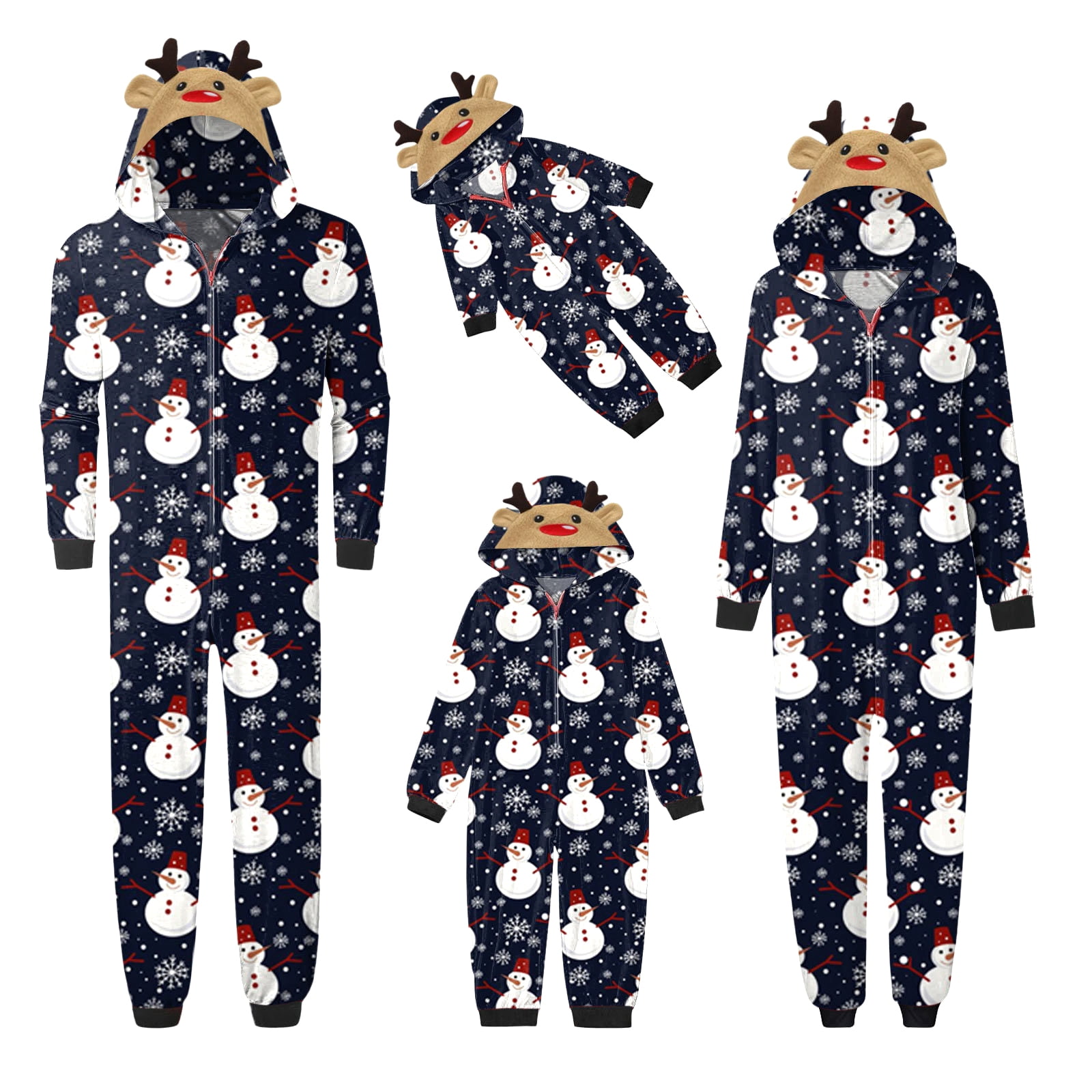 Nituyy Matching Family Pajamas Sets Long Sleeve Christmas Reindeer ...