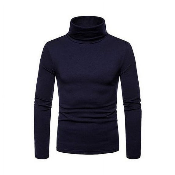 Nituyy Men Long Sleeve Turtleneck Slim Pullover Sweater