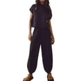 thumbnail image 1 of Nituyy Two Piece Outfits for Women Sweater Sets Knit Pullover Tops and High Waisted Pants Lounge 2 Piece Matching Sets, 1 of 4