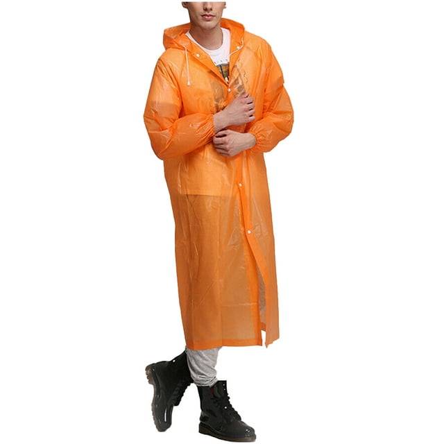 Nituyy Waterproof Jacket Clear EVA Raincoat Rain Coat Hooded Poncho Rainwear Unisex