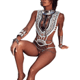 thumbnail image 1 of Nituyy Women Bathing Suit Bohemia Pattern One-Piece Double Layers Bikini, 1 of 6