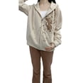 thumbnail image 1 of Nituyy Women Hoodie, Long Sleeve Aesthetic Graphic Zipped Sweatshirt with Pockets Jackets Coats, 1 of 9