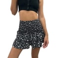 thumbnail image 1 of Nituyy Women Mini Pleated Skirt Layered Ruffled Elastic Bohemian Floral Skirt, 1 of 9