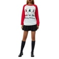 thumbnail image 1 of Nituyy Women Sweatshirt Tops, Christmas Elk/ Gnome Print Round Neck Long Sleeve Blouse, 1 of 9