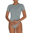 thumbnail image 1 of Nituyy Women T-shirt, Crew Neck Short Sleeve Solid Slim Fit Summer Tops, 1 of 4