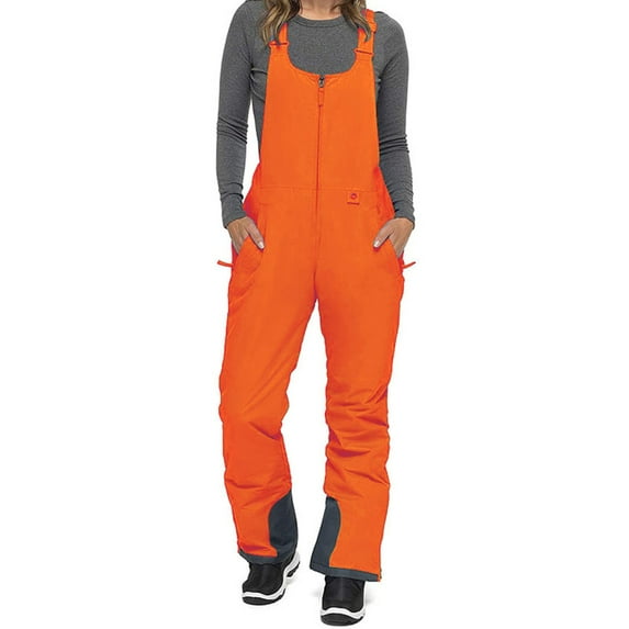 Nituyy Women's Sleeveless Ski Overalls, Adjustable Shoulder Strap Jumpsuit, Side Pocket Long One-Piece Clothes